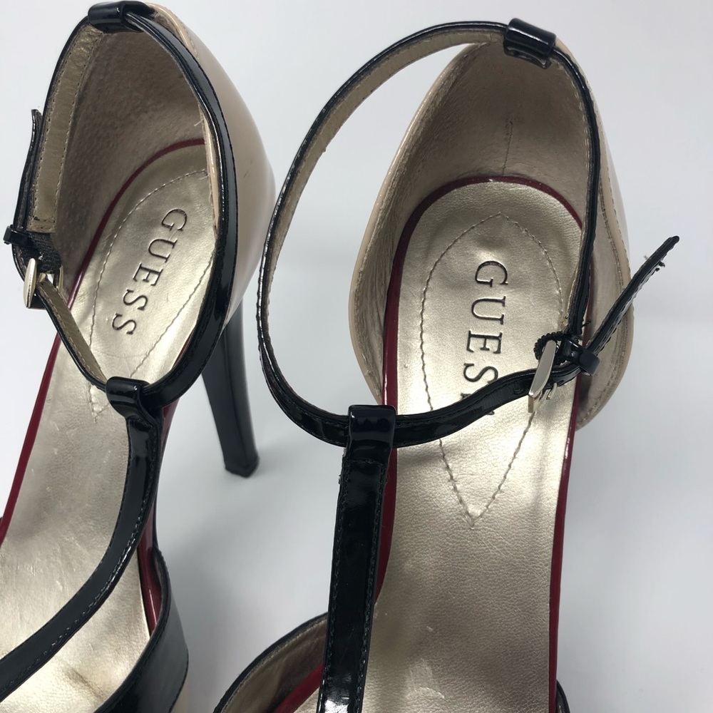 Guess platform pumps with T ankle strap open toe👠 - Picture 3 of 8
